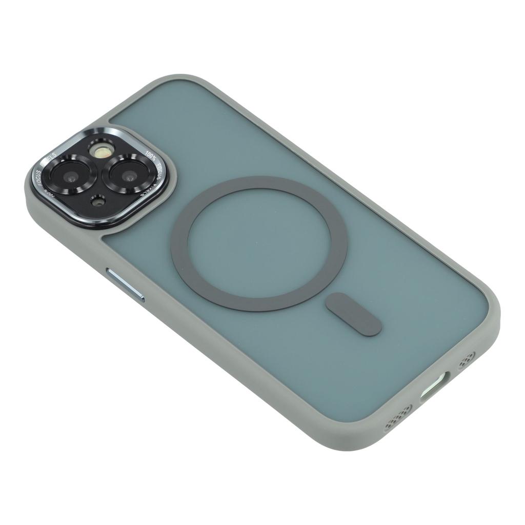 For iPhone 15 Plus Magnetic Case TPU + Acrylic Hybrid Phone Shell