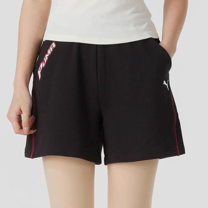 Puma Fashionable Versatile Breathable Lace-Up Shorts Women Shorts Black 633083-01