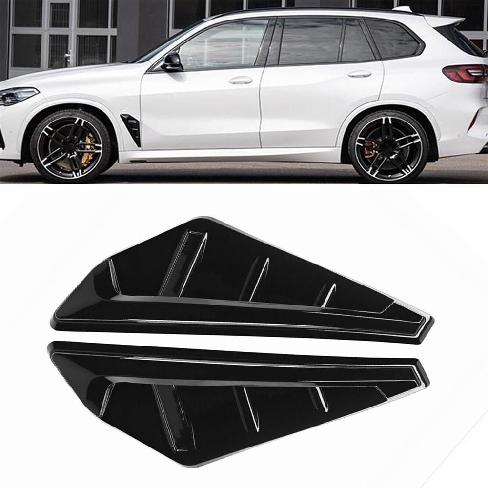 2PCS For 2019-2022 BMW X5 X5M G05 Black Side Wing Air Flow Fender Vent Cover