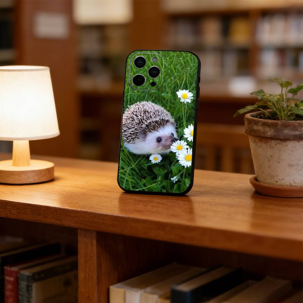 Cute hedgehog Phone Case Silicone Soft For IPhone 17 16 15 14 13 12 11 X XR Plus Pro Max Plus