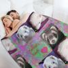 Ferrets Rock photo message Throw Blanket for sofa Tourist warm winter Softest Blankets