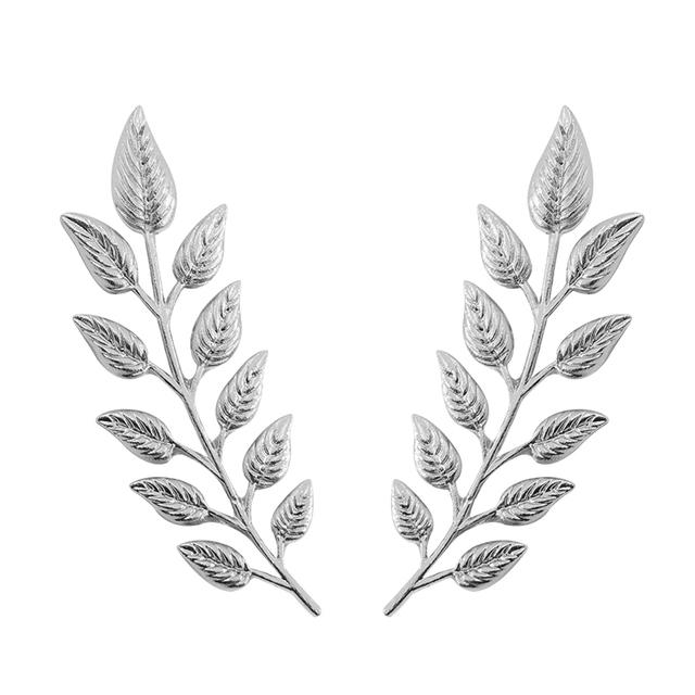 1pair Trendy Tree Leaf Brooch For Women Men Exquisite Leaves Female Brooches Collar Needle Party Jewelry Accessories Gifts