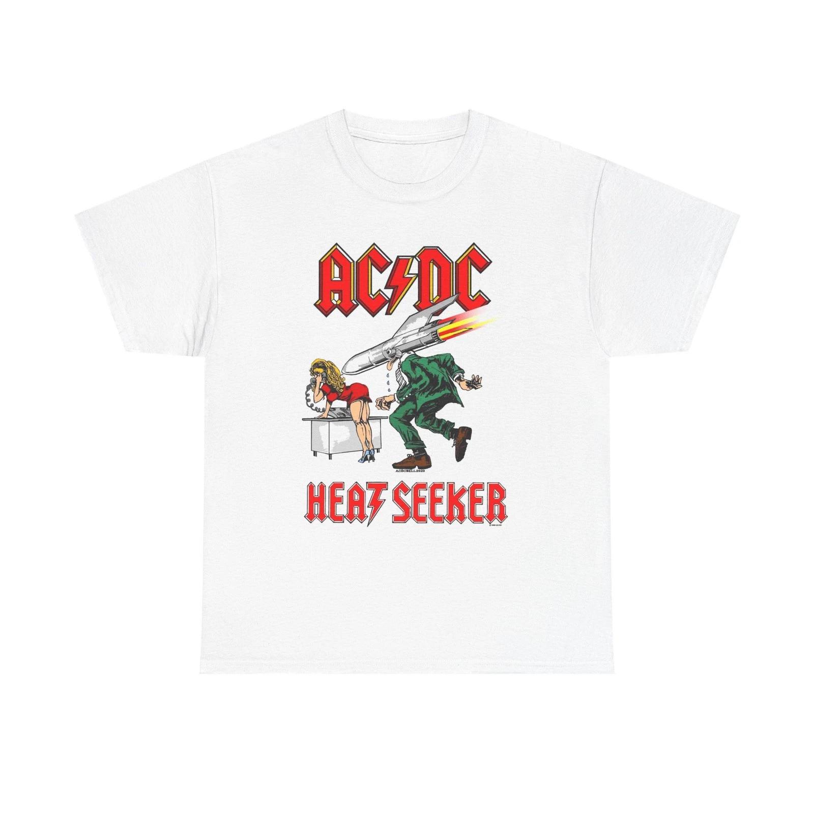 

ACDC Heat Seeker Graphic T Shirt Vintage Rock Poster Unisex Heavy Cotton Tee S