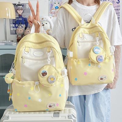 The New Schoolbag Is High-value, Fresh and Sweet, Candy-colored Backpack, Light and Large-capacity Mental Illness for Junior High School Students