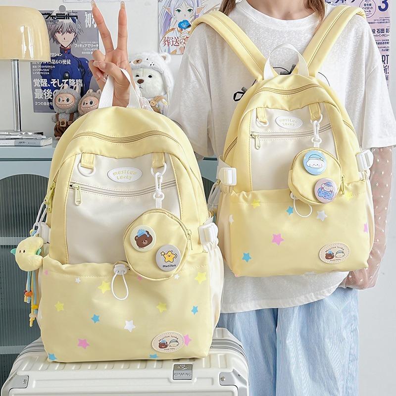 The New Schoolbag Is High-value, Fresh and Sweet, Candy-colored Backpack, Light and Large-capacity Mental Illness for Junior High School Students