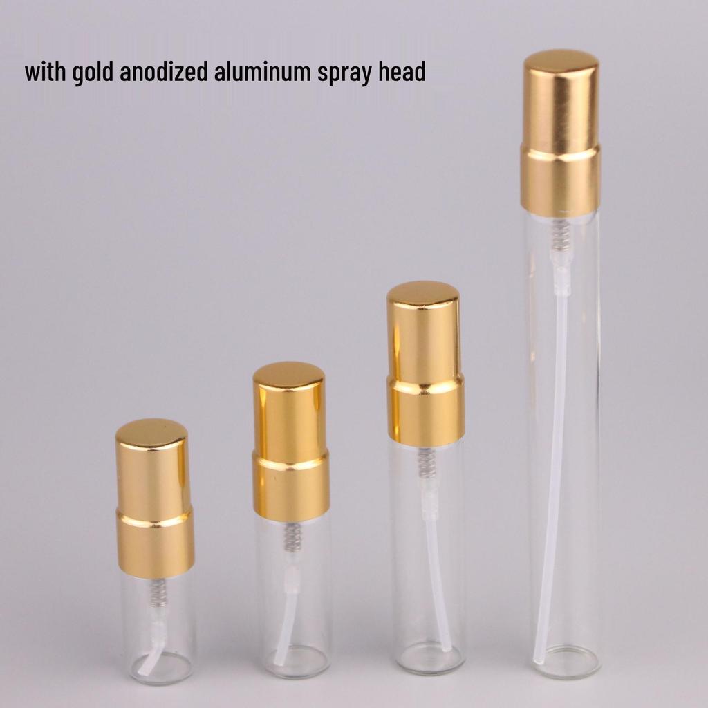 Mini Glass Perfume Spray Bottle Set - Includes 2ml Decant, 5ml Trial Size, Nozzle Control