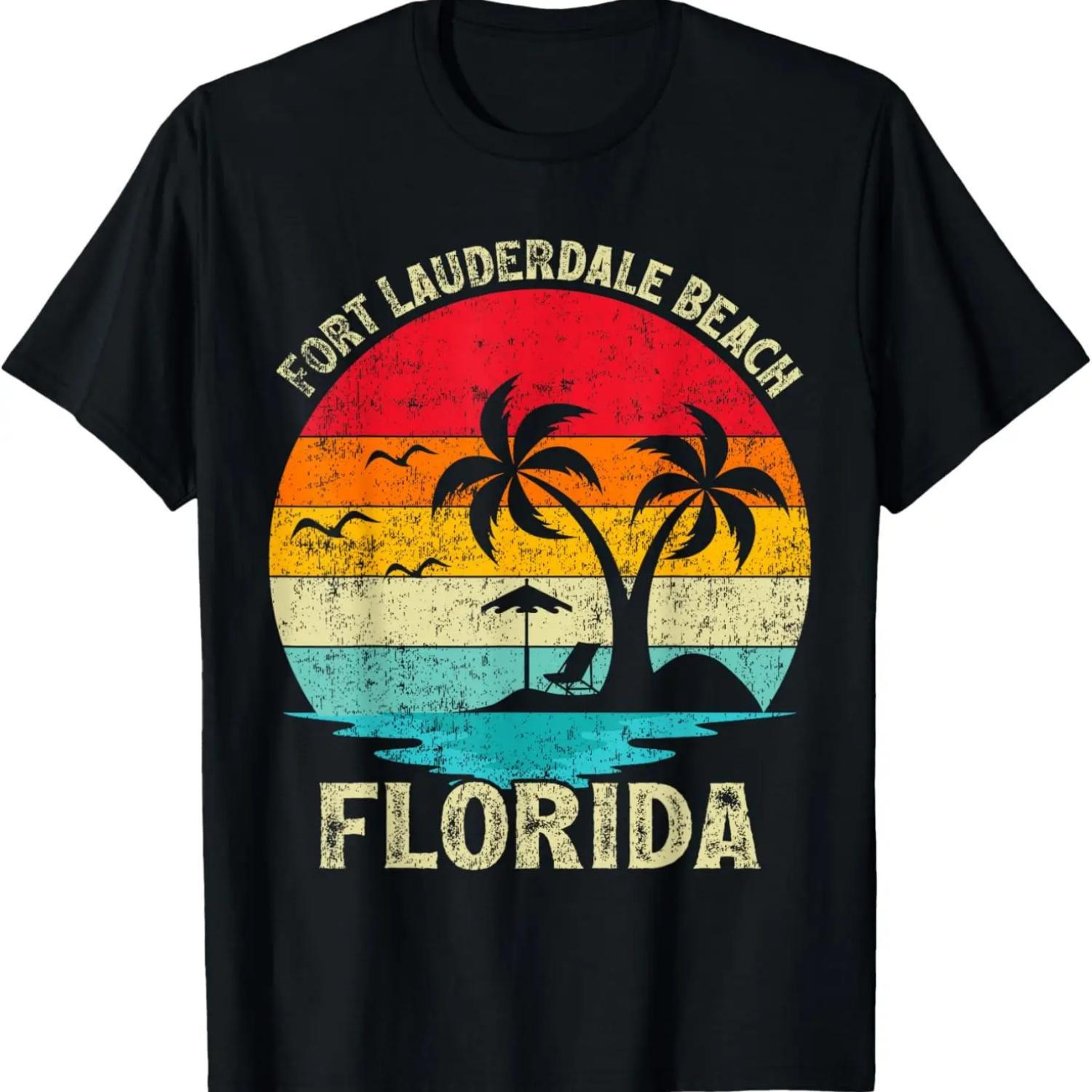

Family Vacation Vintage Retro Florida Fort Lauderdale Beach T-Shirt XXXXXL