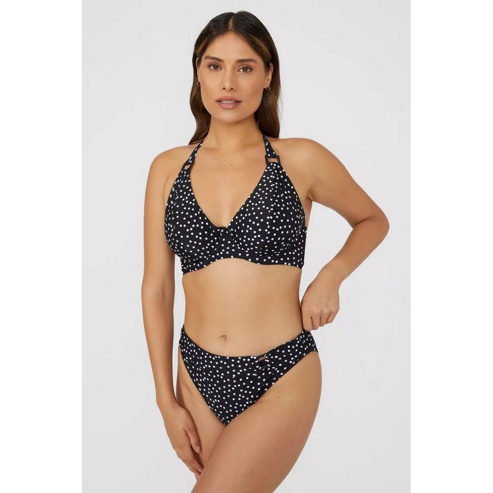 Wunderschöne Damen-/Damen-Bikinihose mit gepunktetem Ringdetail
