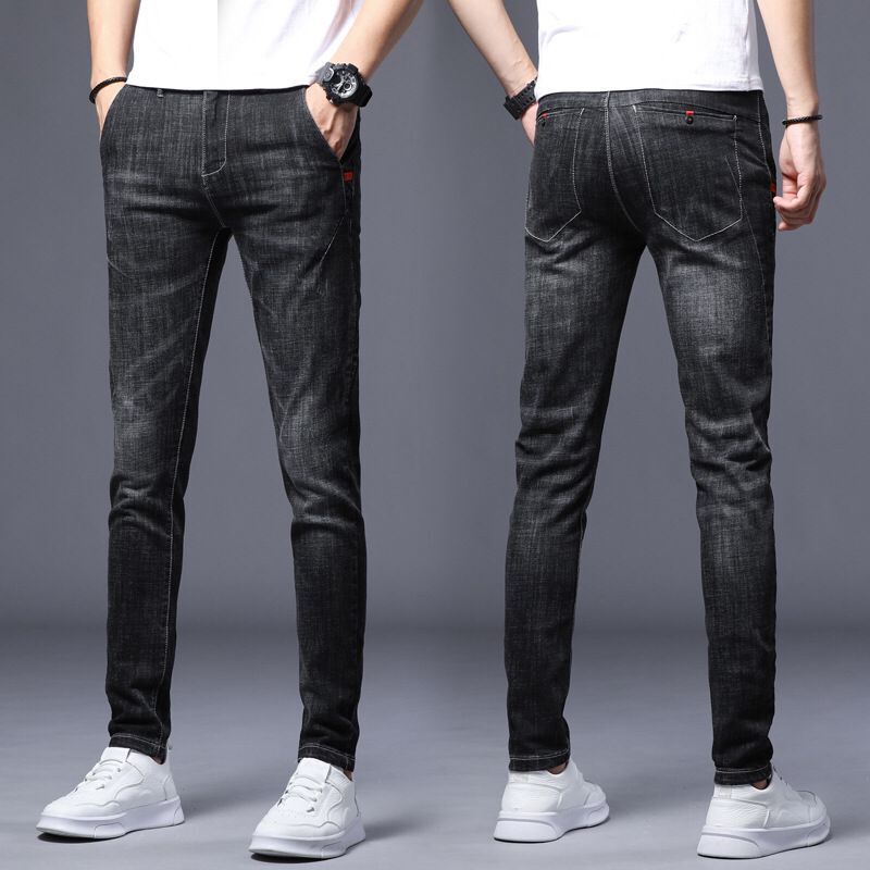 Spring And Autumn New Men'S Jeans Slim Fit Elastic Small Leg Pants Fashion Versatile Pants
