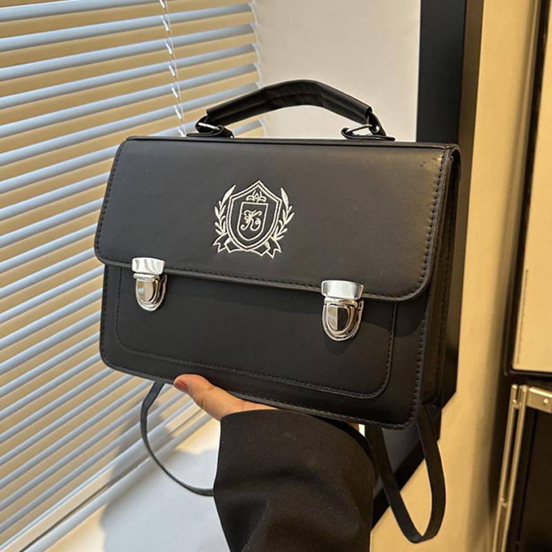 

2025 Новый японский рюкзак JK Uniform, британская ретро-сумка, многоцелевая сумка-мессенджер большой вместимости с замком чёрный