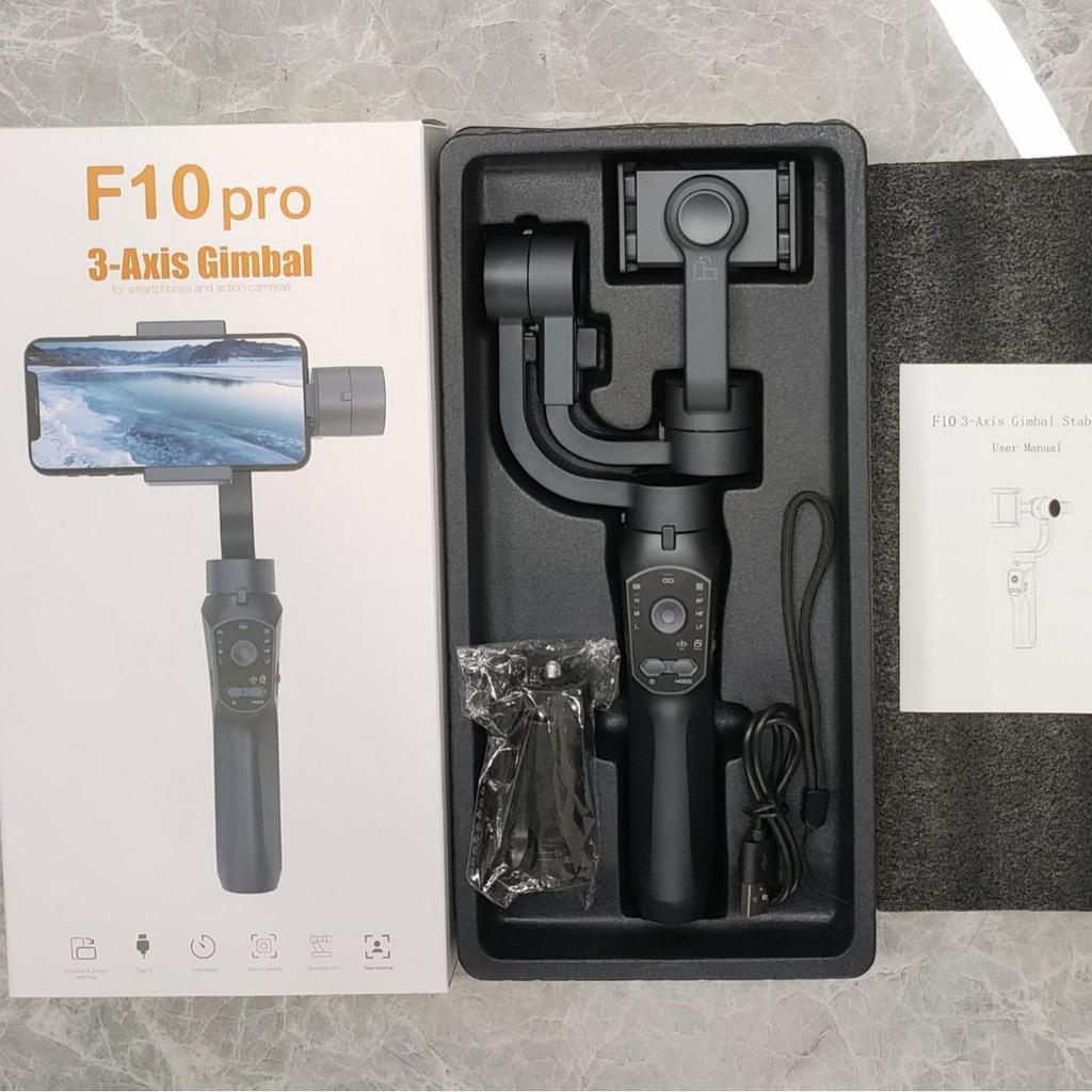 F10 PRO Handheld Gimbal Stabilizer for Mobile Phones – Anti-Shake, Three-Axis for Smooth Live Streaming and Vlogging.