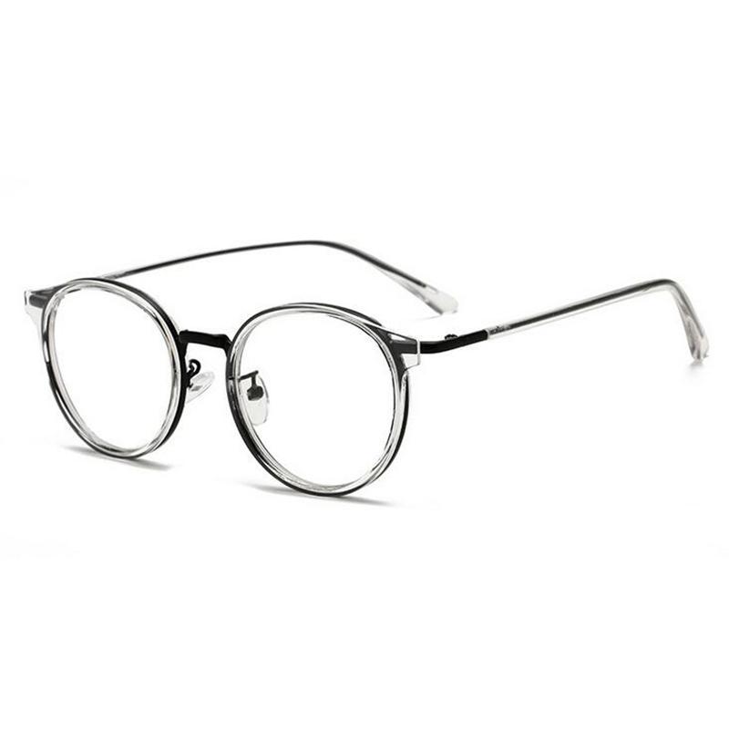 Blue Light Blocking Women Oval Prescription Glasses For The Nearsighted Metal Student Minus Diopte Eyeglasses 0 -0.5 -0.75 To -6