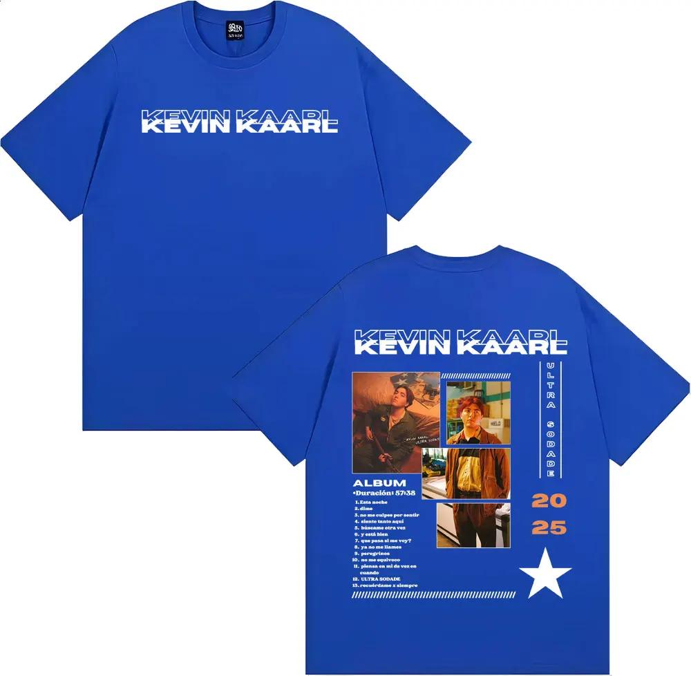 Rapper Kevin Kaarl Ultra Sodade Tour Cover T Shirt Men Women Harajuku Vintage High Street T-shirts Cotton Oversized T-shirt