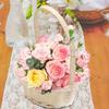 Hand-woven Wedding Flower Basket Kids Girl Basket Small Handheld Basket Picnic Basket Woven Storage Baskets With Handle
