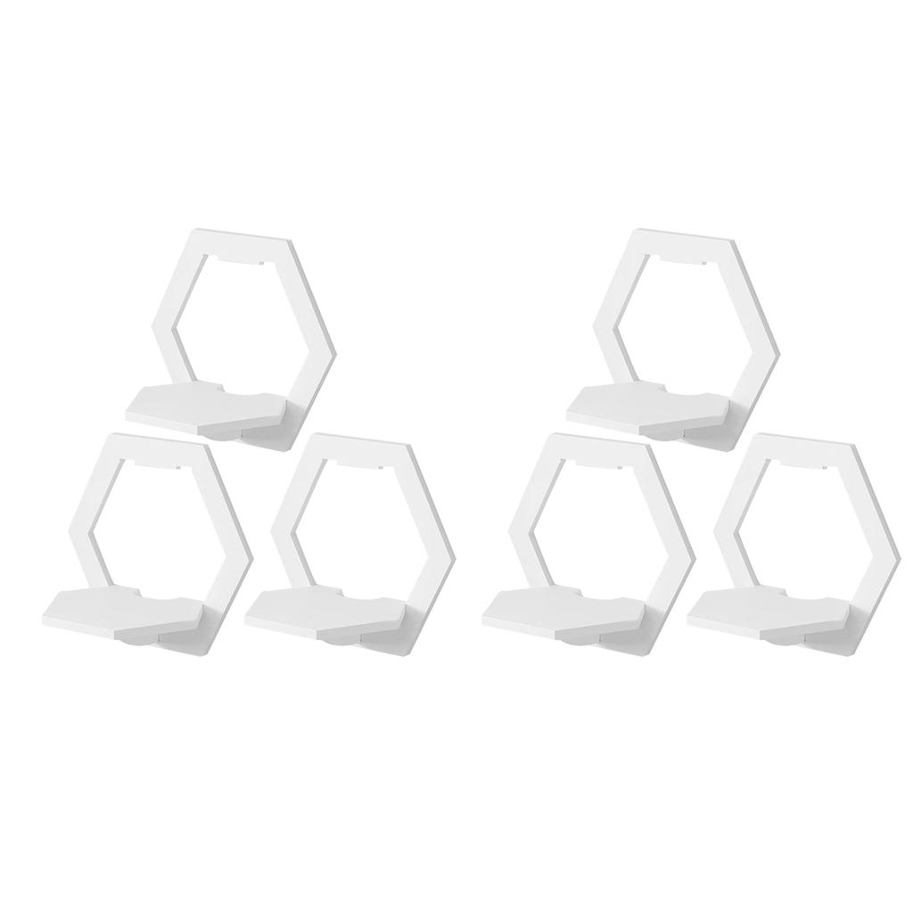 3/6 Stück Wandregal Set Eichenholz Rund Hängeregal Wanddeko Set Wandmontiertes Ausstellungs-Wandregal für Schlafzimmer Wohnzimmer