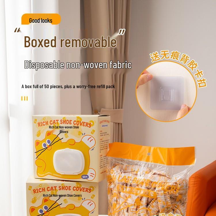 Newcomer Discount: Thickened Waterproof Non-slip Disposable Shoe Covers for Adults and Students