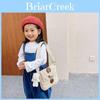 Stylish Korean Checkered Canvas Crossbody Bag For Kids With Waterproof Features And Modern Design