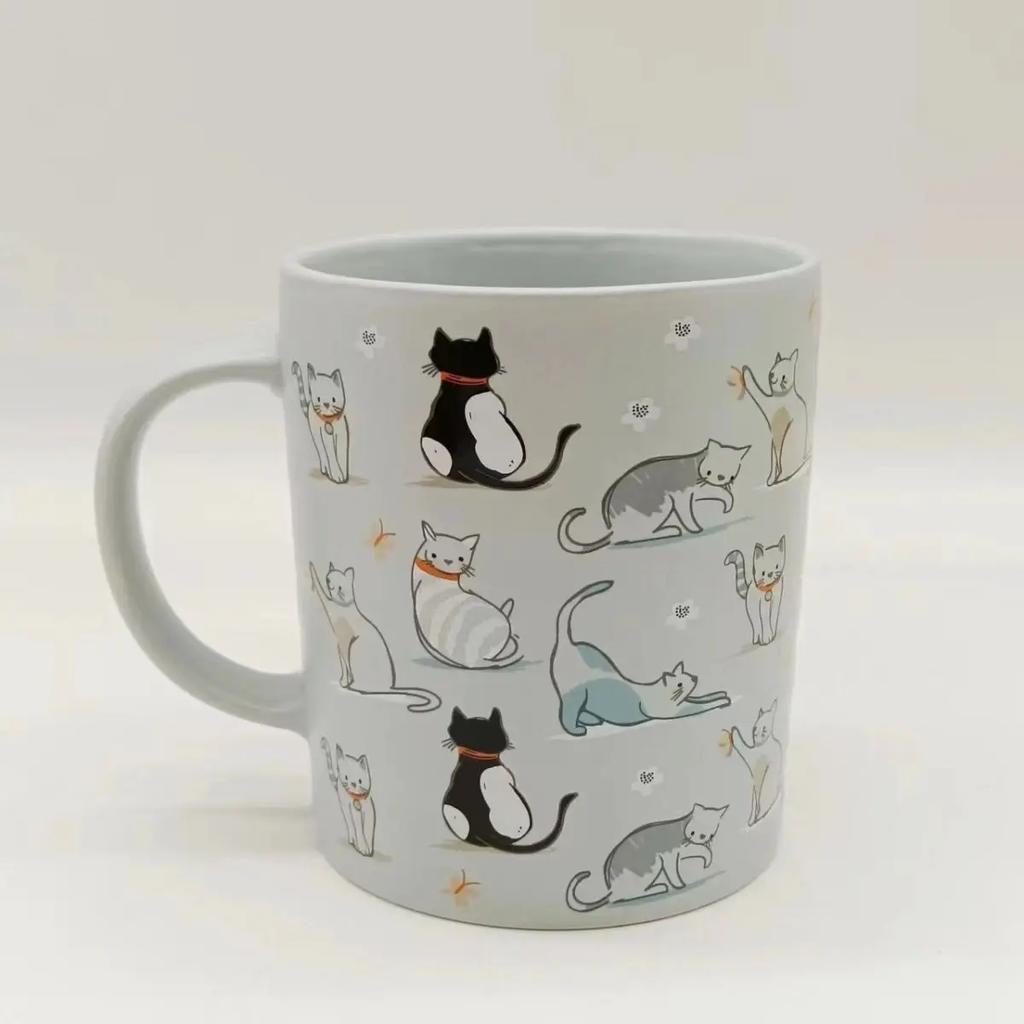 Tecknad Katt Hund Vattenkopp Födelsedagspresent Keramisk Par Hög Skönhet Mjölk Stor Kapacitet Mugg Kaffekoppar Dricksredskap