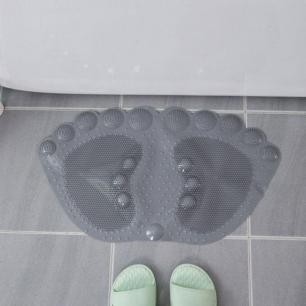 Covor de baie antiderapant cu ventuză, în formă de deget de la picior, pentru masaj, flexibil, pentru cadă de baie