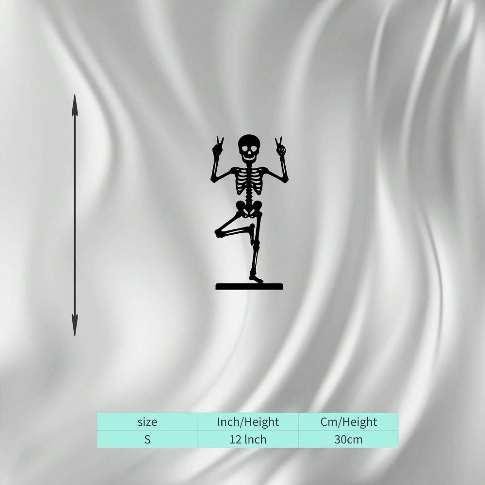 Skeleton Iron Wall Art Halloween Gothic Outdoor Metal Sculpture