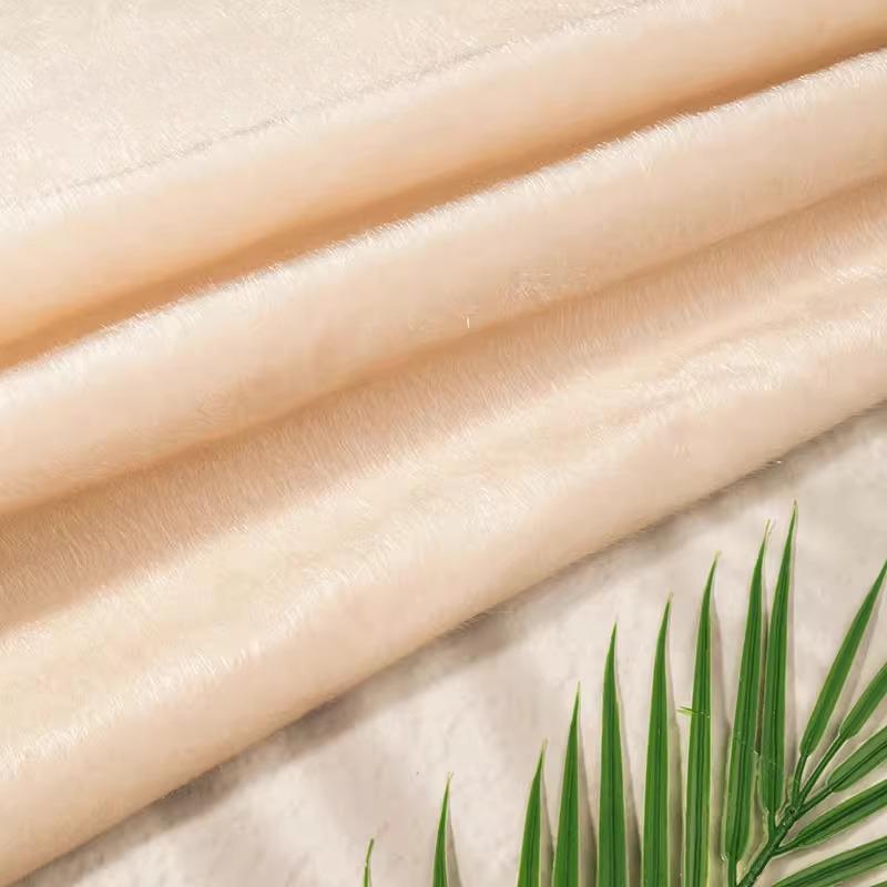 Plain Color Super Thick Faux Mink Fur Fabric Horsehair Flocking Plush Fabric DIY Sewing Sofa Clothing Luggage Shoes Toys Fabric
