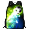 Kids Soccer Backpack Elementary School Students Large Capacity Lightweight Anti-Shock Ergonomic Design With Cartoon Print