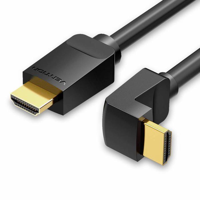 Câble HDMI 2.0 - VENTION - AARBH - 2 M - 4K UHD - Angle Droit 90 Degrés