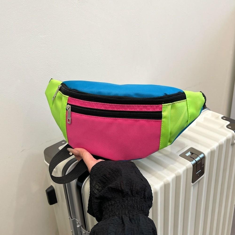 Banana-Shaped Bum Belt Phone Pouch Canvas Material Crossbody Fanny Pack Outdoor Activities