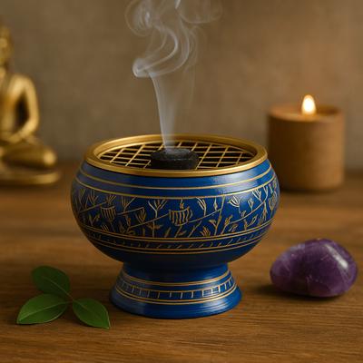 Charcoal Resin Incense Burner - Third Eye Chakra