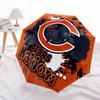 Printed Chicago Bears logo Folding Umbrella,Outdoor,Leisure,And Travel Umbrella,Durable Umbrella Fabric,Birthday And Holiday Gift
