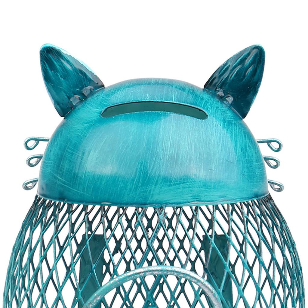 Dioche Bank, Cat Box Bank Animal Ornament Ornament Iron Art Ornament Crafts