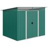 8.5 X 6ft Metal Shed with Lightsky Panels, Garden Storage Tool House with Double Doors for Garden, Patio and Lawn, Green