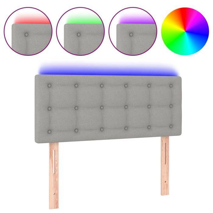 VidaXL LED Headboard Bedroom Furniture Single Bed Accessory Headboard Interior Light Grey 3122028