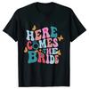 Groovy Retro Bachelorette Party TShirts Here Come The Bride Shirt Bridal Shower Wedding Tees Team Bride Single Farewell Gift