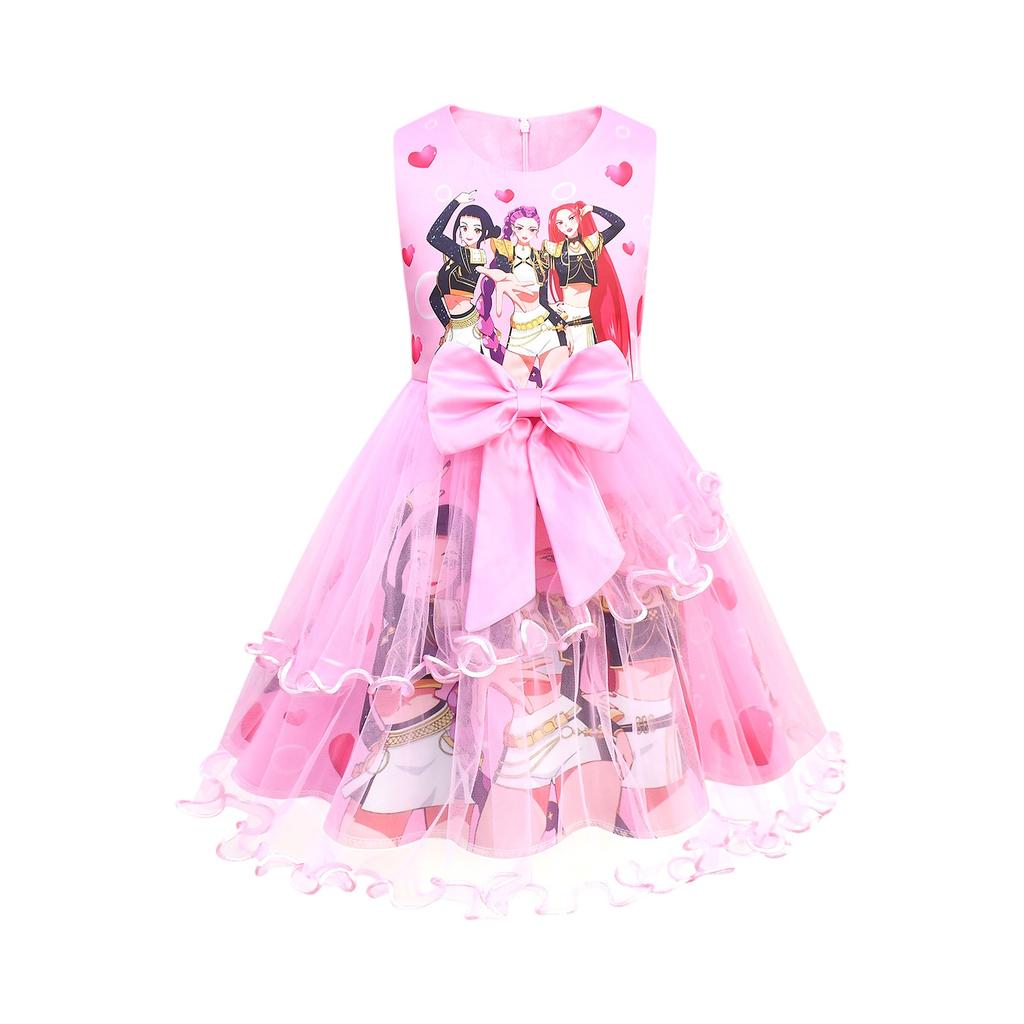 Girls' Tulle Bow Dress - Large Butterfly Mesh Gown