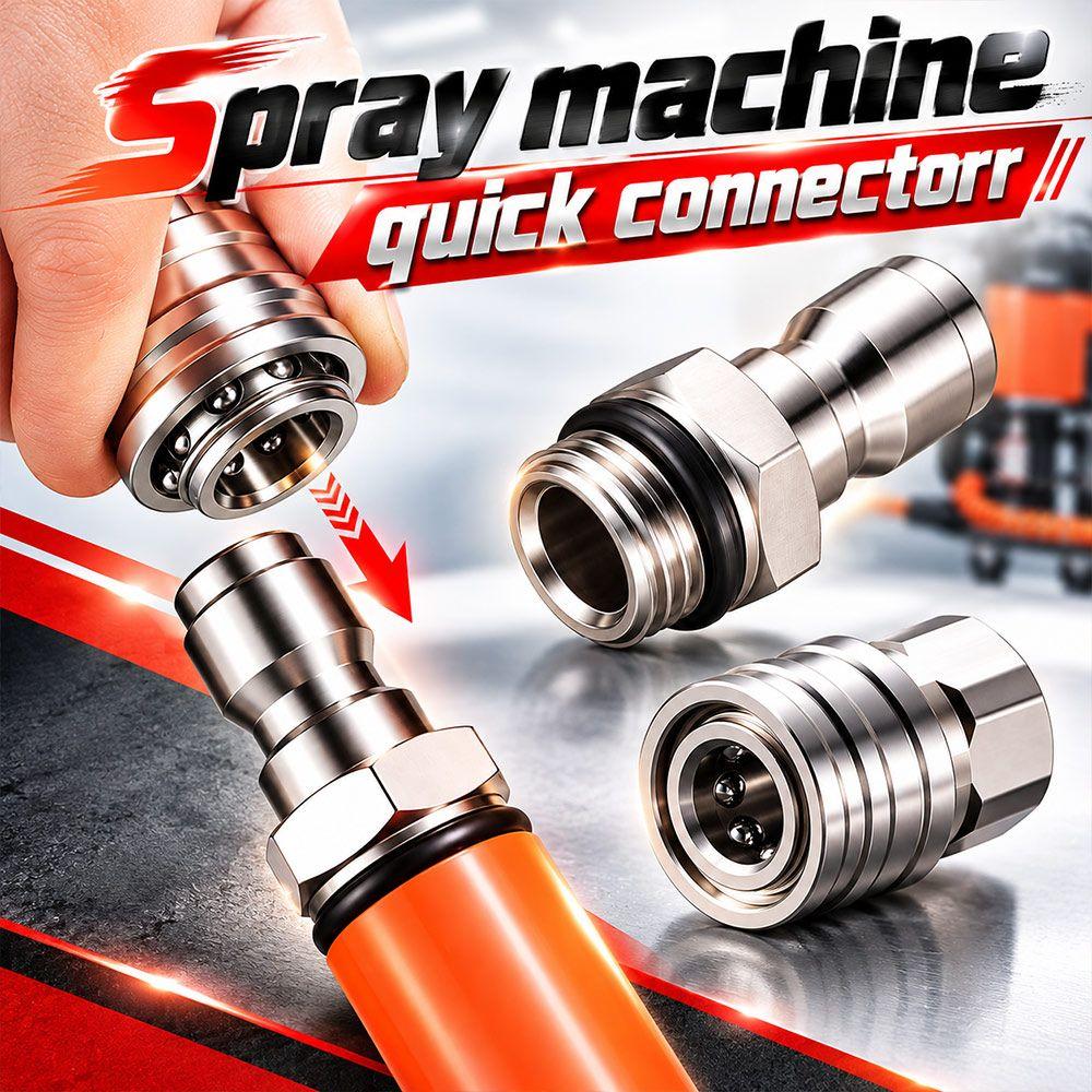Thickened Quick Coupler 1/4inch Quick Connect Adapter New Spray Fitting for Paint Sprayer