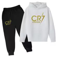 Ronaldo CR7 Imprimat Idol Fotbal Îmbrăcăminte Hanorac Copii Set 2 Bucăți Costum Pantaloni Copii Băieți Trening Îmbrăcăminte Fete Treninguri Sport