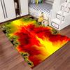 Fiery Abstract Fractal Design suitable as a non-slip mat for the living room or bedroom sofa