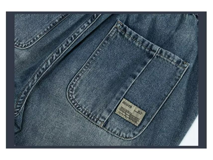Men's Trendy Mid-Length Denim Shorts – Summer Style, High Street Influence, Hong Kong-Inspired, Perfect for Teenagers and Young Men.