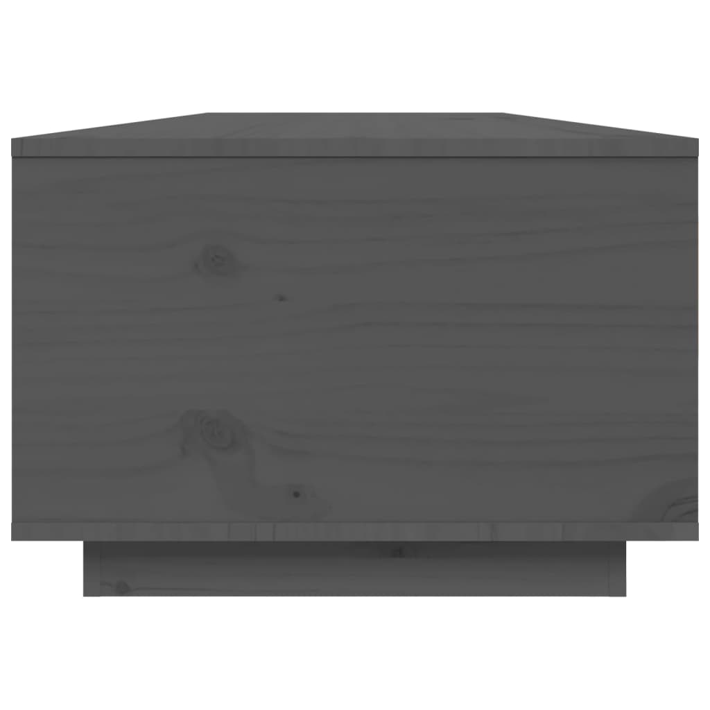 Vidaxl Stolik Kawowy, Szary, 80X50X35,5 Cm, Lite Drewno Sosnowe