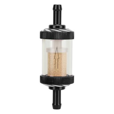 Filtro Carburante Benzina per Moto Scavato in ABS Resistente al Calore per Diametro 6mm Moto Nero