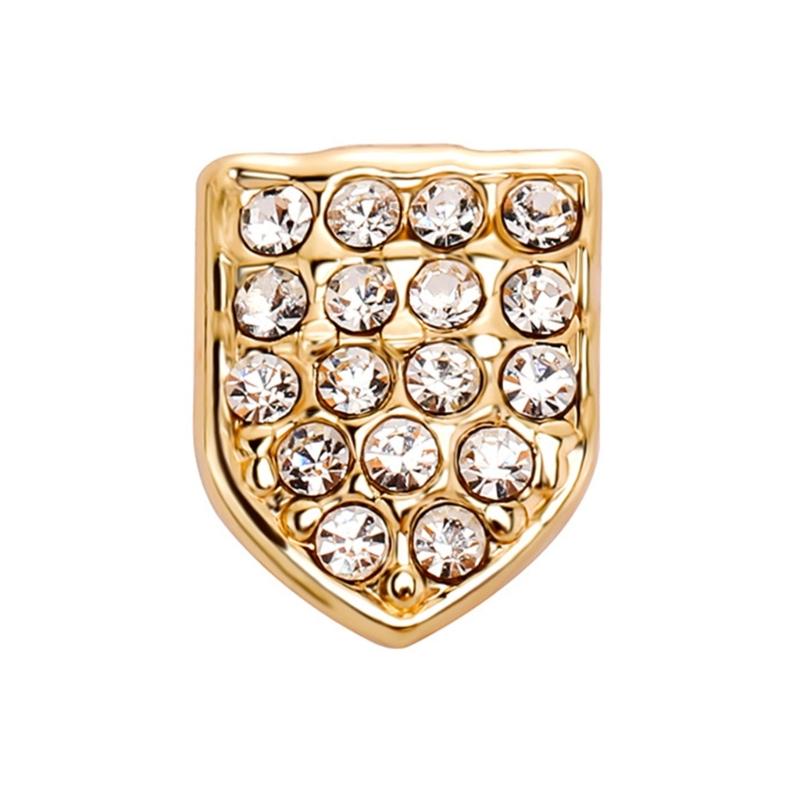 

Full Zircon Single Tooth Decoration Hip Hop Style Tooth Cover Comfortable Wear Tooth Decors for Man and Women Party Wear золотой