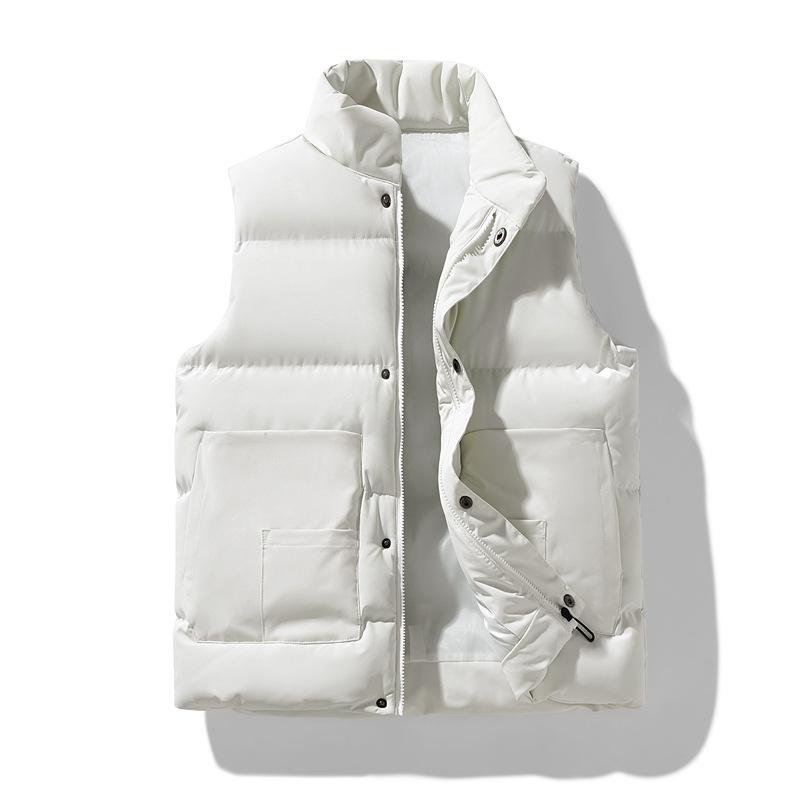2025 winter fashion vest tooling vest thermal vest thickened overalls jacket feather cotton vest