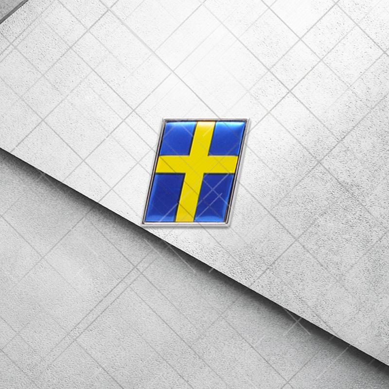 

Metal 3D Swedish Flag Logo Car Styling Rear Trunk Letter Emblem Sticker For Volvo XC90 XC70 V60 XC40 XC60 S40 S60 S80 V40 V50 B5