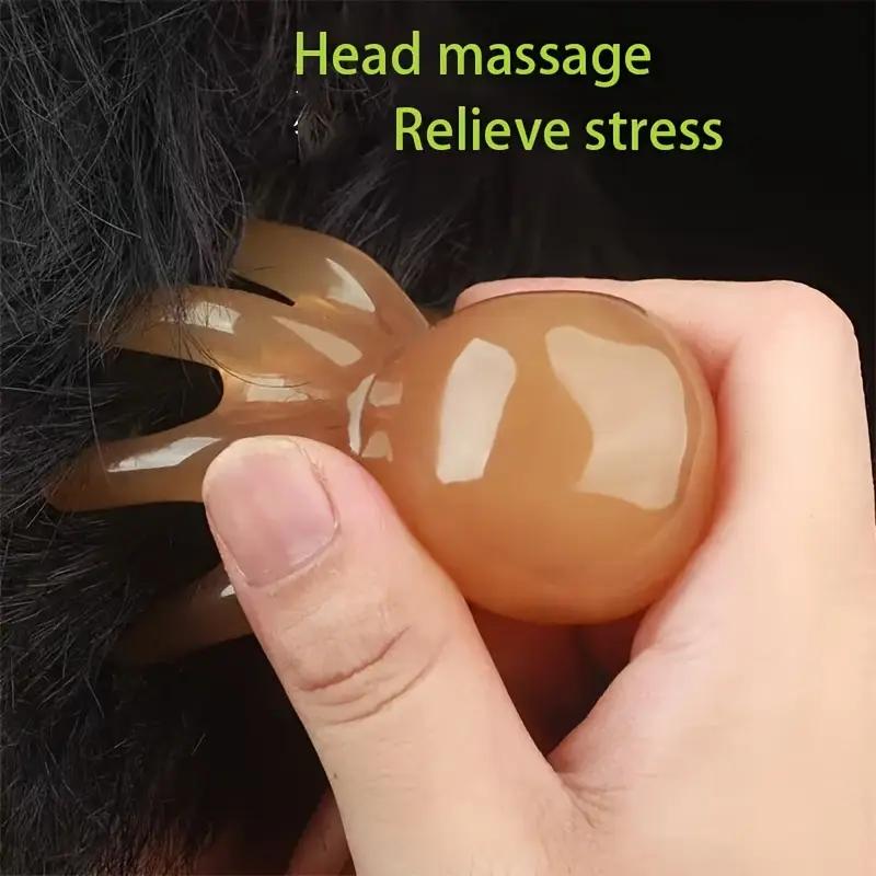 Octopus Scalp Massage Comb - Portable Head Therapy Brush for Acupoint & Meridian Stimulation