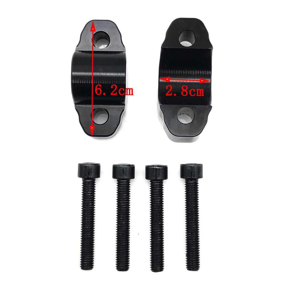 Black Motorcycle Handlebar Riser Clamp Adapter For Yamaha Tenere 700 2019-2023