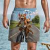 Summer Men's 3D Printed Beach Shorts Fashion Versatile Trend Breathable Casual Vacation Style