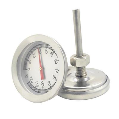0℃-120℃ Stainless Steel Dial Pointer Thermometer For Kitchen Oven Long Stem Bbq Grill Fry Chef Smoker Thermometer