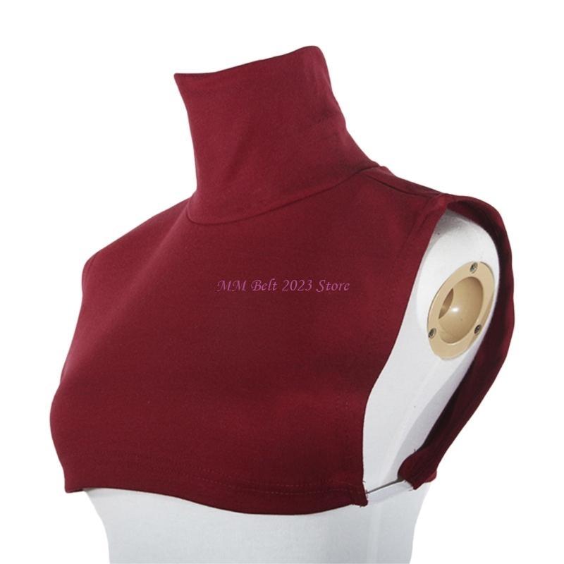 49ME Winter Fall Neck Warmer Faux Turtleneck Detachable Collar Half Top Mock Blouse Collar for Women Men Clothing Accessory
