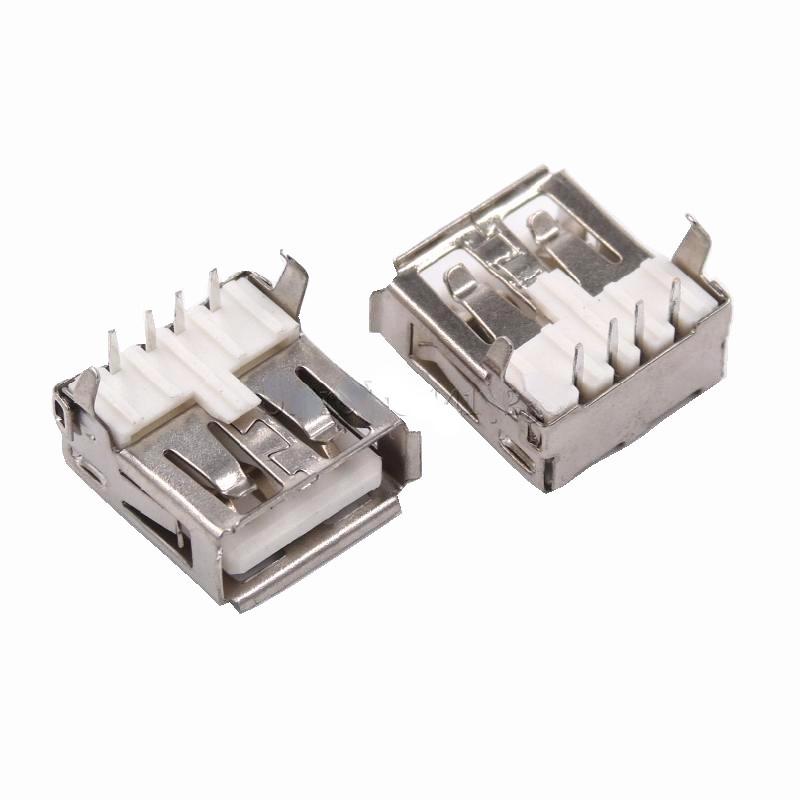 50Pcs USB Type A Standard Port Female Solder Jacks Connector PCB Socket USB-A Type